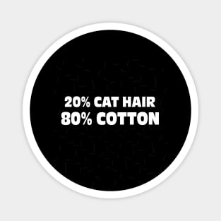 20% cat hair, 80% cotton Magnet